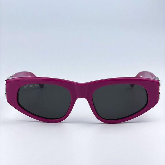 NEW Balenciaga BB0095S 017 Fuchsia Pink Silver Grey Cat Eye Unisex Sunglasses main image 14